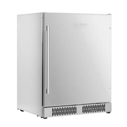 Akicon - Luchar 24” Mini Beverage Refrigerator With Glass Door Holds 164 Cans Built-In For Home - Stainless Steel | Fridge.com