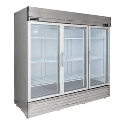 Maxx Cold V-Series 3 Glass Door Reach-In Refrigerator, Bottom Mount, In Stainless Steel | Fridge.com