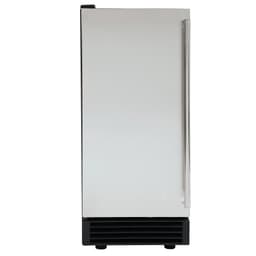 Maxx Ice Self-Contained Indoor Ice Machine, 15"W, 60 lbs, Full Dice Ice Cubes, Energy Star Listed, in Black with Stainless Steel Door (MIM50) | Fridge.com