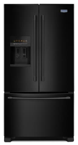Maytag 36- In. Wide French Door Refrigerator W/ Powercold Feature, 25 Cu. Ft. In Black-On-Black | Fridge.com