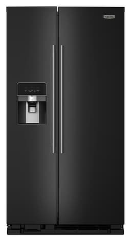 Maytag 36 In. Wide Side-By-Side Refrigerator, 25 Cu. Ft. In Black | Fridge.com