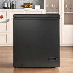 7.0 cu ft Black Chest Freezer,  Deep Freezer With Removable Storage Basket & 7 Level Adjustable Temperature | Fridge.com