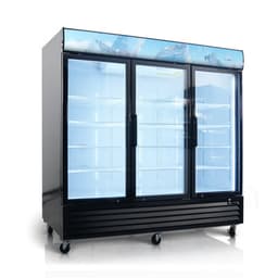 Gio 70 cu ft Glass Door Upright Freezer With LED Lighting, Digital Temperature Control And Swing Door Design | Fridge.com