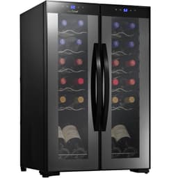 NutriChef Dual Zone 19.29'' Freestanding 24 Bottle Wine Refrigerator | Fridge.com