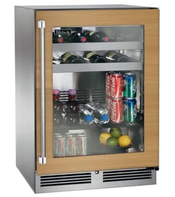 Perlick 23.88'' W Freestanding 62 Cans (12 oz.) 4.8 Cubic Feet Beverage Cooler With Wine Storage | Fridge.com