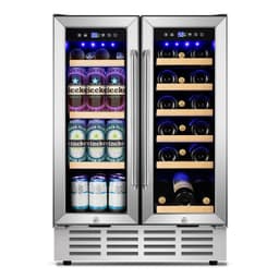 24 Inch Dual Zone Built-In And Freestanding Wine & Beverage Refrigerator - 18 Bottle & 57 Can Capacity, Stainless Steel Frame | Fridge.com