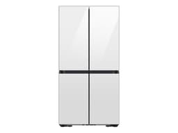 Samsung Bespoke 29 cu. ft. 4-Door Flex™ Refrigerator with Beverage Center™ & Customizable Door Panels in White Glass(RF29DB960012AA) | Fridge.com