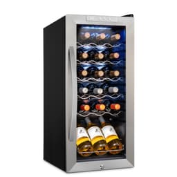 SchméCke - 18 Bottle Compressor Wine Refrigerator, Freestanding Wine Cooler With Lock - Stainless Steel | Fridge.com
