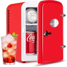 Simple Deluxe 4L/6 Can Mini Fridge With Observation Window, Portable Cooler & Warmer Freon-Free Small Refrigerator, Provide Compact Storage For Skinca | Fridge.com