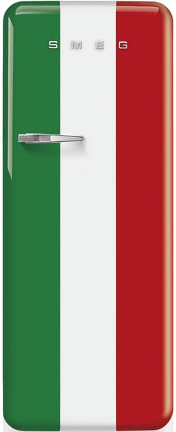 Smeg FAB28 50's Retro Style Top Freezer Refrigerator with 9.93 Cu Total Capacity, Multiflow Cooling System, Adjustable Glass Shelves 24-Inches, Italian Flag Right Hand Hinge, FAB28URDIT3 Made In Italy | Fridge.com