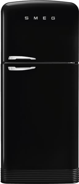 Smeg FAB50 Retro Style Refrigerator – 19.28 cu. ft. Freestanding Fridge-Freezer, Dual Cooling, No-Frost, Adjustable Glass Shelves, Chrome Handle – Black – Made in Italy | Fridge.com
