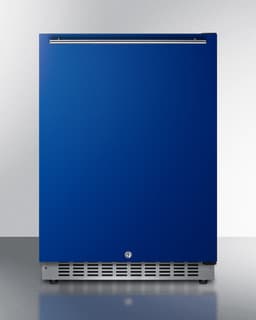 Summit 24" Built-In Refrigerator, 4.8 cu.ft., ADA Compliant, Undercounter, Blue, Stainless Steel - AL54B | Fridge.com