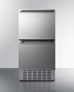 Summit 18” Two Drawer Refrigerator, 3.4 cu.ft. Capacity, Stainless Steel, Panel Ready Capable*- ADRD18H34 (*Panels not included) | Fridge.com