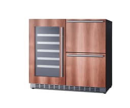 Summit 36” Wine Cellar and Two Drawer Refrigerator Combination, 34 Bottle Capacity, ADA Compliant, Commercial, Built-in, Undercounter, Panel Ready*- ADRWC36PNR (Panels Not Included) | Fridge.com