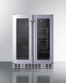 Summit 24 Inch Freestanding/Built In French Door Refrigerator ALFD24WBVPANTRY | Fridge.com