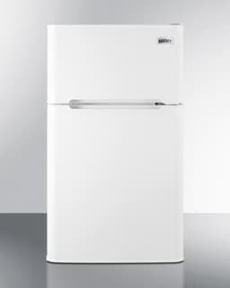Summit Appliance CP34W Energy Star Certified 19" Wide Counter Height 2-Door Refrigerator-Freezer in White with Cycle Defrost, Adjustable Thermostat, Interior Light | Fridge.com