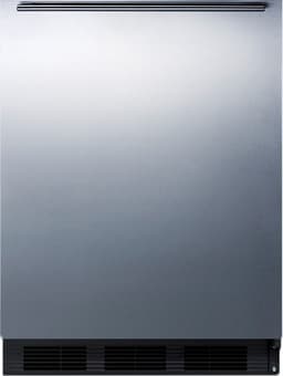 Summit Appliance CT663BKSSHHADA 24" Wide Refrigerator-Freezer, ADA Compliant; 5.1 cu.ft.; Cycle Defrost; Stainless Steel Wrapped Door; Wine Shelf; Clear Crisper Drawer; Reversible Door | Fridge.com
