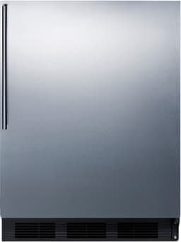 Summit CT663BKSSHVADA 24 Compact Refrigerator with 5.1 cu. ft. Capacity ADA Compliant Dual Evaporator Door Storage Wine Shelf Adjustable Glass Shelves in Stainless Steel | Fridge.com