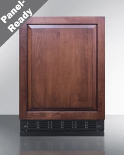 Summit CT66BK2SSRSIFLHD 24” Wide Adjustable Under Counter Refrigerator-Freezer 4.9 cu.ft. with Panel-Ready Door (Panel Not Included) Automatic Defrost Operation, Black Interior (Panel Ready-LHD) | Fridge.com