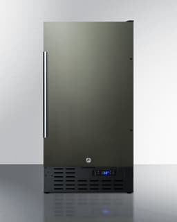 Summit Appliance FF1843BKS 18" Wide Built-in Undercounter All-refrigerator with Black Stainless Steel Door, Black Cabinet, Digital Thermostat, Automatic Defrost and Front Lock | Fridge.com