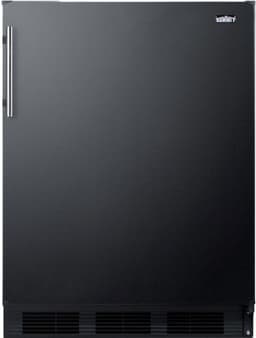 Summit FF63BKTB 24 Inch Wide 5.5 Cu. Ft. Compact Refrigerator with Adjustable Shelves and Towel Bar Handle - Stainless Steel | Fridge.com