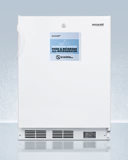 Summit Appliance FF6LWBI7NZADA Commercially Approved ADA Compliant Nutrition Center Series All-Refrigerator in White for Built-in or Freestanding Use with Front Lock and Digital Temperature Display | Fridge.com