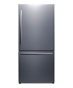 Summit 31" Refrigerator, 17.2 cu.ft Capacity Refrigerator-Freezer, Bottom Mount Freezer, Ice Maker, ENERGY STAR, Stainless Steel - FFBF179SSIM (Right Hand Door) | Fridge.com