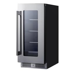 Summit 15” Built-In Beverage Center, Shallow 18” Depth Refrigerator, Commercially Approved, Stainless Steel - SDHG1533 | Fridge.com