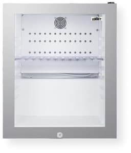Summit 16” Mini Fridge, 0.9 cu.ft. Capacity, Compact Refrigerator, Countertop Fridge, Commercial, Stainless Steel & Glass - MB13GLSS | Fridge.com
