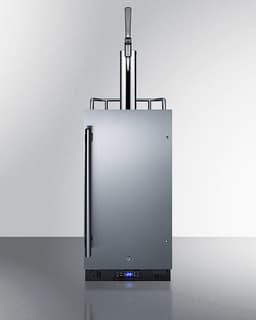 Summit Appliance SBC15NCF Built-In 15" Wide Commercially Listed Nitro Coffee Kegerator with Auto Defrost, Digital Thermostat, Stainless Steel Door, Black Cabinet, Sealed Back and Front Lock | Fridge.com
