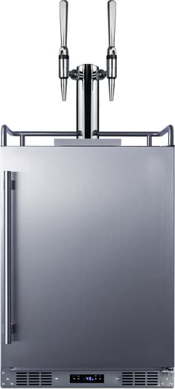 Summit Appliance SBC682NCFTWIN 24" Wide Built-in Nitro-Infused Coffee Kegerator, 5.6 cu.ft. Interior, Weatherproof, Complete Dual Tap Kit, Dual Tap System, Automatic Defrost, Digital Thermostat | Fridge.com