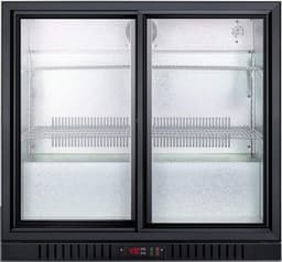Summit SCR700BCSS 36"" Freestanding Beverage Center with 7.4 cu. ft. Capacity 4 Adjustable Wire Shelves Lock Adjustable Thermostat and Automatic Defrost in Black | Fridge.com