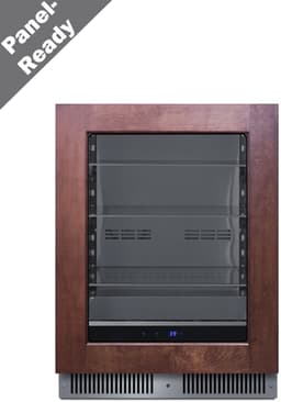 Summit 24 Inch Beverage Refrigerator with Glass Door, 3.5 Cu.ft., Shallow Depth Undercounter, Commercially Approved- SDHG2443PNR (RHD, Panel Ready) (Panel not included) | Fridge.com