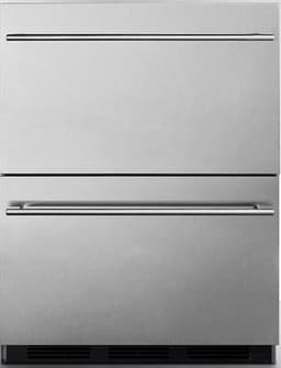 Summit Appliance SP6DBS2D7ADA Commercially Approved ADA Compliant Two-Drawer All-Refrigerator in Complete Stainless Steel for Built-in Use with Auto Defrost, Adjustable Drawer Divider | Fridge.com