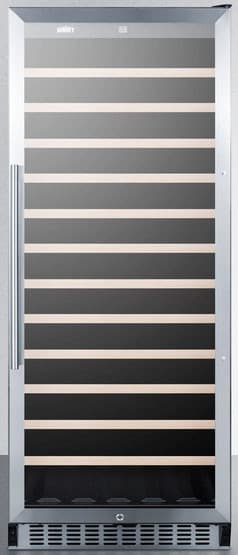 Summit Appliance Single Zone 23.63'' Freestanding 102 Bottle Wine Refrigerator With Reversible Door | Fridge.com