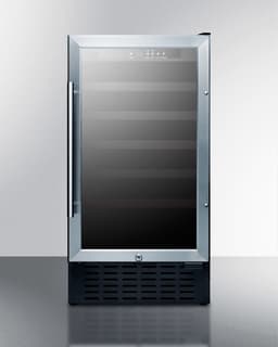 Summit Appliance Single Zone 17.75'' 34 Bottle Wine Refrigerator With Reversible Door | Fridge.com