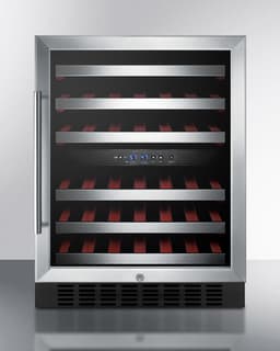 Summit Appliance Dual Zone 23.63'' 46 Bottle Wine Refrigerator With Reversible Door | Fridge.com