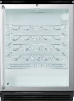 Summit Appliance Single Zone 23.63'' Freestanding 36 Bottle Wine Refrigerator With Reversible Door | Fridge.com