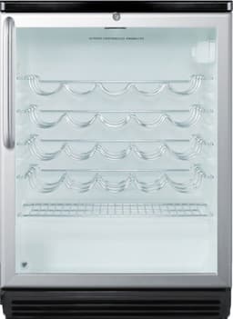 Summit Appliance Single Zone 23.63'' Freestanding 36 Bottle Wine Refrigerator With Reversible Door | Fridge.com