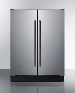 Summit 24 Inch Built In Undercounter Counter Depth French Door Refrigerator FFRF24SS | Fridge.com