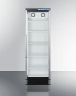 Summit 24” Beverage Center, Upright Beverage Center, Commercial Beverage Center, 12.4 cu.ft. Capacity, Stainless Steel & Glass- SCR1301 | Fridge.com