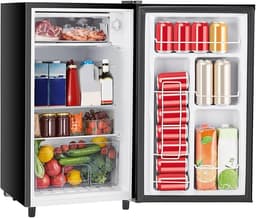 Sweetcrispy 3.2 Cu.Ft Mini Fridge with Freezer Small Refrigerator Single Door Adjustable Thermostat Energy-efficient Low Noise, Compact Fridge for Bedroom, Office, Dorm (Black) | Fridge.com