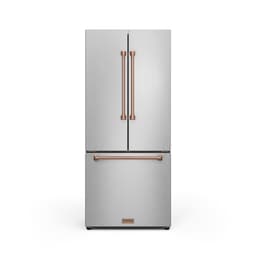 Thor Kitchen Gordon Ramsay 30 Inch 17.7 cu ft French Door Counter Depth Refrigerator with Ice Maker in Stainless Steel/Rose Gold | Fridge.com