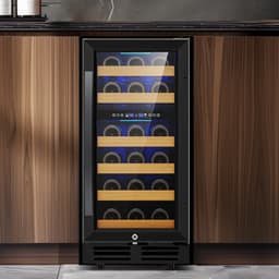 15" Dual Zone Wine Cooler  30-Bottle Premium Refrigerator With Reversible Door & Handles, Built-In Or Freestanding | Fridge.com