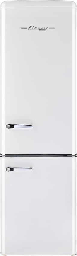 Unique Appliances UGP-275L W AC Classic Retro Electric Bottom-Mount Refrigerator, Marshmallow White; 9 cu.ft Capacity; Adjustable Thermostat; Bottom-mount Freezer; Adjustable Glass Shelves, Wine Rack | Fridge.com