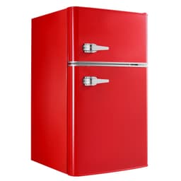 Mini Fridge With Freezer 3.2 cu.ft Two Door Compact Refrigerator Dorm Red | Fridge.com