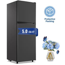 5.0 cu.ft Mini Fridge With Freezer, Double Door Compact Refrigerator With 4 Adjustable Thermostat And Shelves ,Small Fridge With Large Capacity, Perfe | Fridge.com