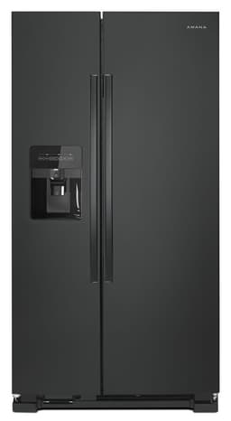 Amana 36 in. Side-by-Side Refrigerator with Dual Pad External Ice and Water Dispenser in Black 25 cu. ft. ASI2575GRB | Fridge.com