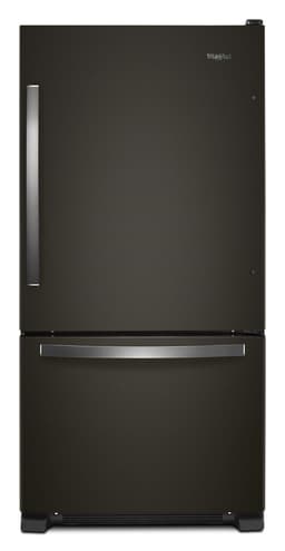 Whirlpool 33 in. wide Bottom-Freezer Refrigerator in Black 22 cu. ft. WRB322DMHV | Fridge.com