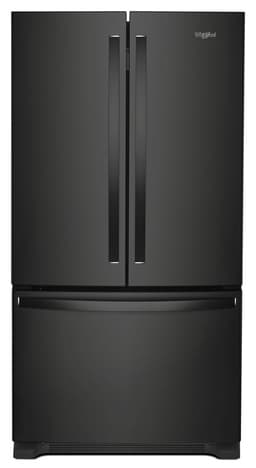 Whirlpool 36 in. Wide French Door Refrigerator with Water Dispenser in Black 25 cu. ft. WRF535SWHB | Fridge.com